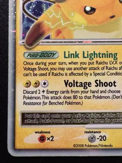 Raichu LV.X 99/100 D&P Stormfront Pokemon Card Holo Foil Rare HP - Image 5