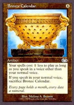 MTG magic cards 1x Bronze Calendar Unglued Light Play, English - Image 1
