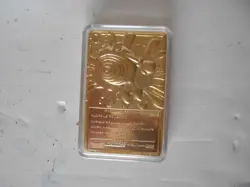 1999 Pokemon Poliwhirl Nintendo 23K Gold Plated Trading Card Burger King + Globe - Image 2