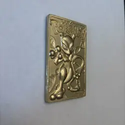 Pokemon 23K Gold Plated Mewtwo Trading Card 1999 Burger King Limited Edition - Image 4