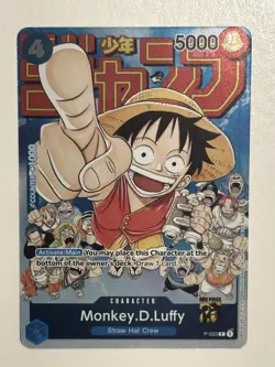 One Piece Card Game Monkey.D.Luffy p-033 Weekly Shonen Jump Promo English - Image 1