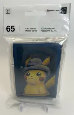 Pokemon X Van Gogh Museum Card Sleeves Pikachu with Grey Felt Hat (65 Sleeves) - Image 1