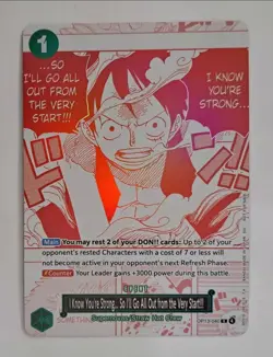 One Piece 3rd Anniversary *SO I'LL GO ALL OUT* Alt Art OP13-040 R Rare Card Mint - Image 1