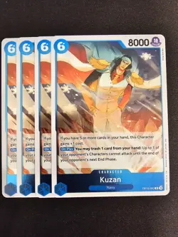 4x OP12-043 Kuzan R Playset- One Piece Card Game Legacy of the Master Eng - Image 1