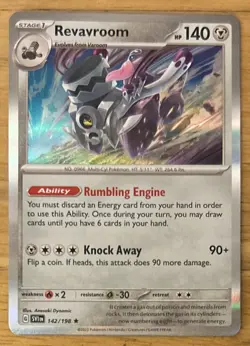 2023 Pokemon Scarlet & Violet Revavroom Holo Rare Card 142/198 NM - Image 1