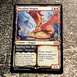 Decadent Dragon -Showcase- WILDS OF ELDRAINE Regular Rare WOE 287 mtg - Image 1