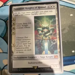 Magic:The Gathering Summon:Knights of Round Enchantment Creature Mythic foil - Image 1
