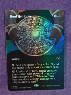 MTG Herd Heirloom - Foil - Borderless, NM-Mint, English Tarkir: Dragonstorm - Image 1