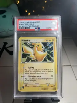 2003 Pokemon Game Pikachu Holo Black Star Promo PSA 7 EX Series E-Reader Vintage - Image 2