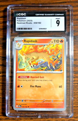 Rapidash Regular Uncommon #030 - CGC MINT 9 - 2025 Destined Rivals - Pokemon TCG - Image 1