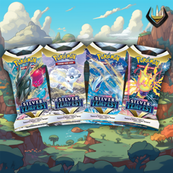 Silver Tempest Pokemon Sleeved Booster Art Set [4 Sleeved Boosters] - Image 1