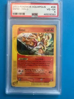 Pokemon Entei Aquapolis Holo Rare H8/H32 PSA 4 - Image 1