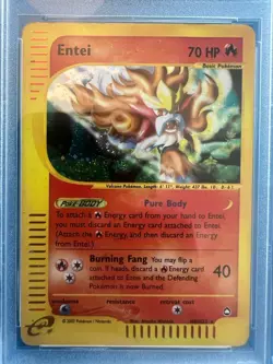 Pokemon Entei Aquapolis Holo Rare H8/H32 PSA 4 - Image 2