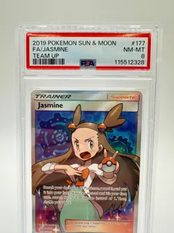 2019 POKEMON SUN & MOON TEAM UP: Jasmine #177 - Full Art - PSA 8 - Image 2