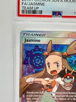 2019 POKEMON SUN & MOON TEAM UP: Jasmine #177 - Full Art - PSA 8 - Image 3