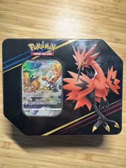POKEMON CROWN ZENITH GALARIAN ZAPDOS SEALED TIN - Image 1