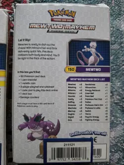 Mewtwo Mayhem and Pikachu Power Theme Deck 2016 Pokemon XY Evolutions SEALED - Image 2