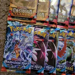 Pokemon x36 Factory Sealed Booster Packs Obsidian Flames Temporal Forces Mega - Image 3