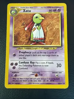 Pokemon TCG Xatu Neo Genesis Set 52/111 Unlimited Uncommon - Image 1