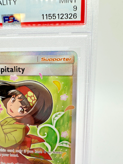 2019 Pokemon Sun & Moon Team Up Erika’s Hospitality #174 | FULL ART | PSA 9 MINT - Image 3