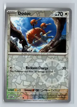 Reverse Holo Doduo 084/165 Common Scarlet and Violet 151 Pokemon TCG - Image 1