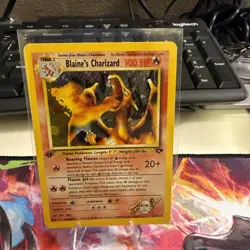 1ST EDITION POKEMON GYM CHALLENGE - BLAINE'S CHARIZARD #2/132 - HOLO (NM) - Image 1