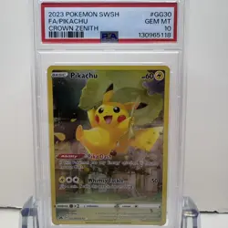 2023 POKEMON SWORD & SHIELD CROWN ZENITH #GG30 FULL ART/PIKACHU -PSA 10 GEM MINT - Image 1
