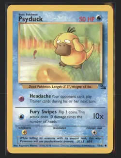 Pokemon Fossil Psyduck #53/62 WOTC Common - Image 1