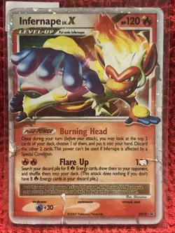 Pokemon Diamond and Pearl Black Star Promo Infernape LV.X DP10 DMG - Image 1