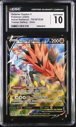 Galarian Zapdos V TG19/TG30 | CGC GEM MINT 10 | Pokemon Astral Radiance - Image 1
