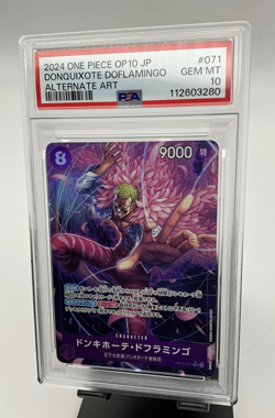 PSA 10 Donquixote Doflamingo OP10-071 Royal Blood One Piece Japanese Alt Art - Image 4