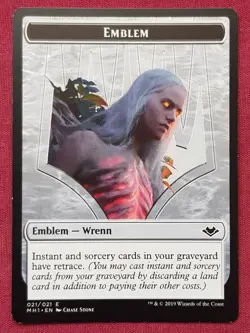 Magic The Gathering MODERN HORIZONS MH1 WRENN AND SIX EMBLEM card MTG - Image 1