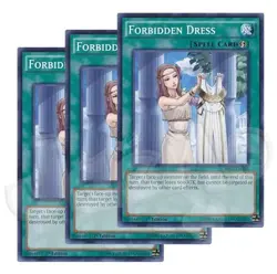Yugioh - Forbidden Dress x 3 - 1st Edition - NM - Free Holographic Card - Image 1