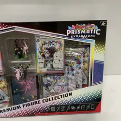 Pokemon TCG Prismatic Evolutions SV8.5 Premium Figure Collection Card In Hand - Image 2