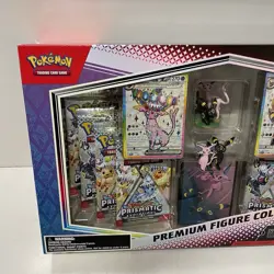 Pokemon TCG Prismatic Evolutions SV8.5 Premium Figure Collection Card In Hand - Image 3