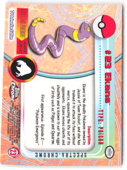 Topps Chrome 2000 Ekans Pokemon Card #23 Holo NM SPECTRA - Image 2