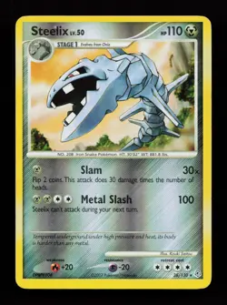 Steelix 38/130 Reverse Holo Rare Diamond and Pearl Pokemon Card - Image 1