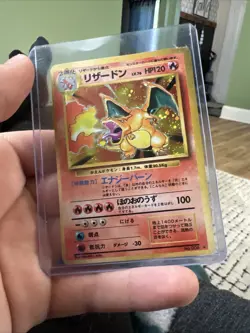 Real Japanese Charizard Pokemon Card No.006 Old Back Holo - Image 1
