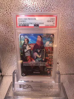 One Piece Shanks OP09-001 PSA Magazine Exclusive Promo Card PSA 10 - Image 1