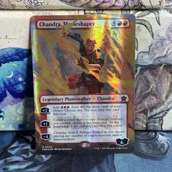 Chandra, Flameshaper (Borderless) Foundations #0420 (MANA FOIL) NM - Image 1