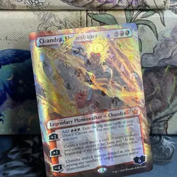 Chandra, Flameshaper (Borderless) Foundations #0420 (MANA FOIL) NM - Image 3