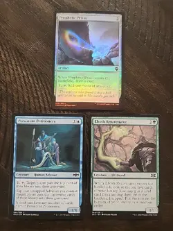 MTG -Prophetic Prism Foil -Persistent Petitioners & Elvish Rejuvinator-Unplayed - Image 1