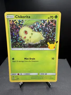 Pokemon TCG Mcdonalds 25th Anniversary Chikorita 2/25 Holo Stamped Promo NM - Image 1