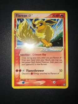 2007 Pokemon Flareon Gold Star Ex Power Keepers #100 English EXCELLENT - Image 1