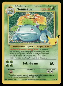 Venusaur 15/102 Celebrations Classic Collection Holo Promo English POKEMON - Image 1