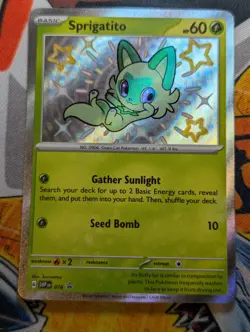 Sprigatito - SVP 076 - Shining Rare - SV Black Star Promos - Pokemon Card - NM - Image 1