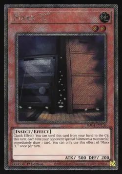 Maxx "C" - RA04-EN150 - Platinum Secret Rare - 1st Edition Yugioh - Image 1
