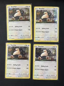 (4) Pokemon SWSH Blister Promo Exclusive Snorlax Cosmos Holo Card Lot NM/MT - Image 1