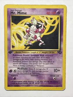 Mr. Mime 22/64 - 1st Edition - Jungle Non Holo Rare Pokemon Card - 1999 - MP - Image 2