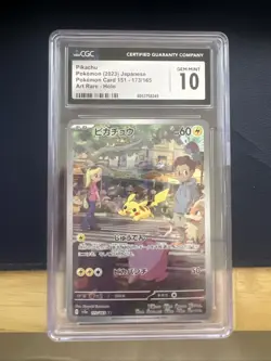 🔥💥 Pikachu 173/165 AR Japanese 151 Pokemon Card CGC 10 Gem Mint Art Rare 🔥💥 - Image 1